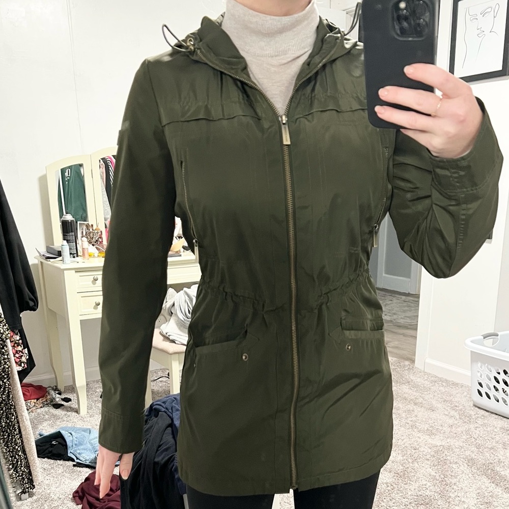MICHAEL KORS GREEN ZIP UP JACKET SIZE XS